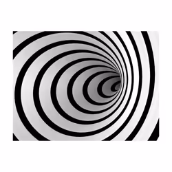 Papier peint intissé 3D et Perspective Tunnel 3D noir et blanc - PD12981-400-309