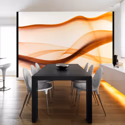 Planete Discount PD13159-400-309, Papier peint non tissé, Orange, Blanc, Orange, Blanc, 120 g/m², Waving trails, 4000 mm