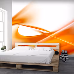 Planete Discount PD13161-200-154, Papier peint non tissé, Orange, Blanc, Blanc, Orange, 120 g/m², abstraction - orange, 2000  ...