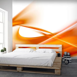 Planete Discount PD13161-300-231 papier-peint Papier peint non tissé Orange, Blanc