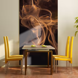 Planete Discount PD13164-250-193, Papier peint non tissé, Noir, Or, Noir, Doré, 120 g/m², Smoke art, 2500 mm