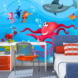 Planete Discount PD14639-350-270 papier-peint Papier peint non tissé Bleu