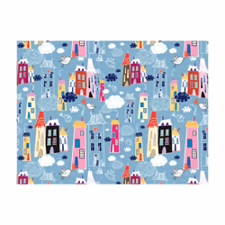 Papier peint intissé Pour enfants Petit village dans les nuages - PD14642-400-309