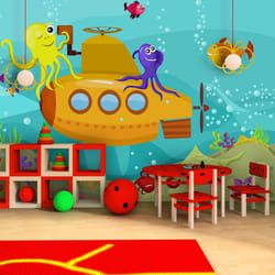 Papier peint intissé Pour enfants Sous-marin - PD14645-400-309