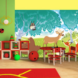 Papier peint intissé Pour enfants Les Animaux du Bois de Quat’sous - PD14647-400-309