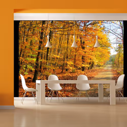 Planete Discount PD14365-400-309, Papier peint non tissé, Bleu, Or, Vert, Orange, Orange, Azuré, Vert, Doré, 120 g/m², Beech ...