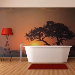 Planete Discount PD14380-400-309, Papier peint non tissé, Noir, Orange, Rouge, Orange, Noir, Rouge, 120 g/m², Afrique: couche ...