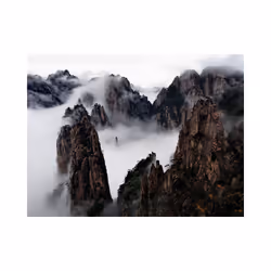 Papier peint intissé Paysages Mer de nuages, Monts Huang Shan, Chine - PD14403-400-309