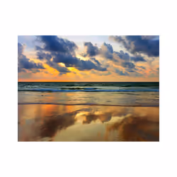 Papier peint intissé Paysages Coucher de soleil coloré sur la mer - PD14404-400-309