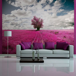 Papier peint intissé Paysages Prairie couleur fuschia - PD14445-400-309