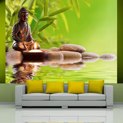 Planete Discount PD14257-400-309, Papier peint non tissé, Vert, Vert, 120 g/m², Practice of self-knowledge, 4000 mm