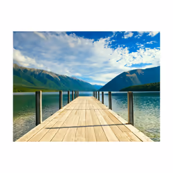 Papier peint intissé Paysages Entre lac et montagnes - PD14454-400-309