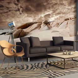 Planete Discount PD14464-400-309, Papier peint non tissé, Beige, Beige, 120 g/m², Plage, 4000 mm