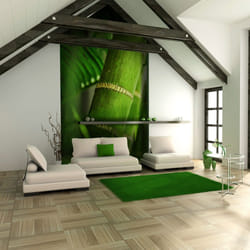 Planete Discount PD14261-200-154 papier-peint Papier peint non tissé Vert, Blanc, Jaune