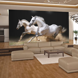 Papier peint intissé Animaux Chevaux au galop sur du sable - PD13285-400-309