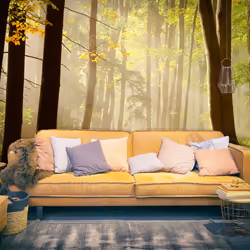 Planete Discount PD14472-400-309, Papier peint non tissé, Crème, Vert, Vert, Crème, 120 g/m², Mysterious forest path, 4000 mm
