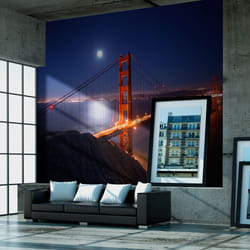 Papier peint intissé Ville et Architecture Golden Gate Bridge de nuit - PD14840-400-309