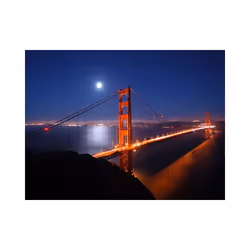 Papier peint intissé Ville et Architecture Golden Gate Bridge de nuit - PD14840-400-309