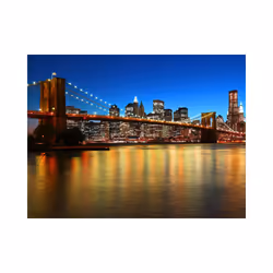 Papier peint intissé Ville et Architecture Pont de Brooklyn au crépuscule - New York - PD14859-400-309
