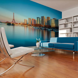 Planete Discount PD14864-350-270 papier-peint Papier peint non tissé Beige, Bleu, Turquoise