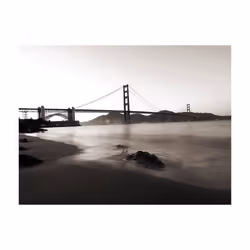 Papier peint intissé Ville et Architecture San Francisco : Golden Gate en noir et blanc - PD14870-400-309