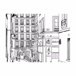 Papier peint intissé Ville et Architecture A walk through Parisian streets - PD14871-400-309