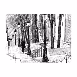 Planete Discount PD14872-350-270 papier-peint Papier peint non tissé Noir, Blanc