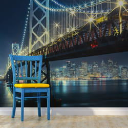 Papier peint intissé Ville et Architecture Bay Bridge at night - PD14877-400-309