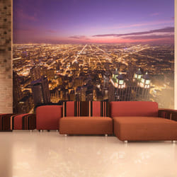 Papier peint intissé Ville et Architecture Chicago - ambiance de nuit - PD14879-400-309