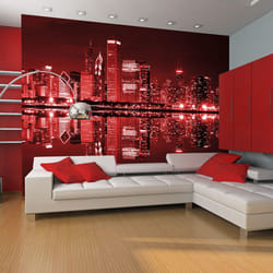 Planete Discount PD14881-250-193 papier-peint Papier peint non tissé Noir, Rouge, Blanc