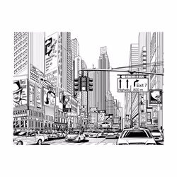 Planete Discount PD14883-200-154 papier-peint Papier peint non tissé Noir, Blanc