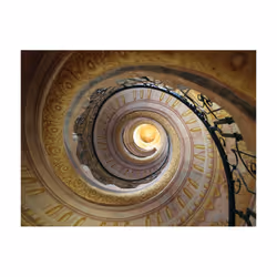 Papier peint intissé 3D et Perspective Decorative spiral stairs - PD12983-400-309