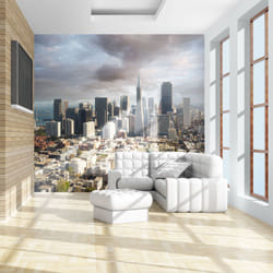 Planete Discount PD14890-350-270 papier-peint Papier peint non tissé Crème, Gris, Blanc