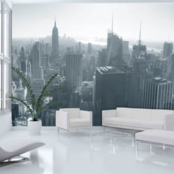 Papier peint intissé Ville et Architecture Panorama de New York en noir et blanc - PD14895-400-309