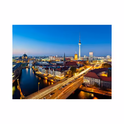Papier peint intissé Ville et Architecture Berlin view from Fischerinsel (night) - PD14914-400-309