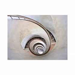 Papier peint intissé Ville et Architecture White spiral stairs - PD14919-400-309
