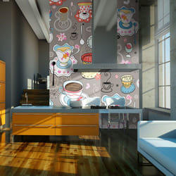 Papier peint intissé Motifs de cuisine Tasses - PD14208-400-309