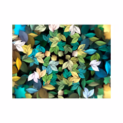 Planete Discount PD13166-350-270 papier-peint Papier peint non tissé Crème, Vert, Turquoise, Blanc