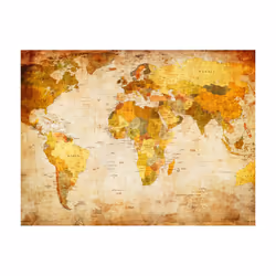 Planete Discount PD13367-200-154 papier-peint Papier peint non tissé Beige, Crème, Orange, Jaune