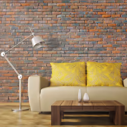 Planete Discount PD13988-250-193, Papier peint non tissé, Bleu, Gris, Bleu Marine, Gris, Mur en briques, 2500 mm, 50 cm
