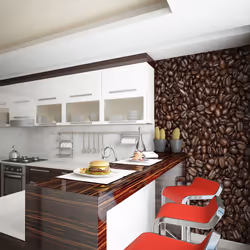 Planete Discount PD14211-250-193, Papier peint non tissé, 120 g/m², Grains de café, 2500 mm, 50 cm, 1930 mm