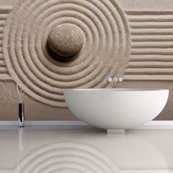Planete Discount PD14267-400-309, Papier peint non tissé, Crème, Gris, Crème, Gris, 120 g/m², relaxation - zen, 4000 mm