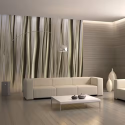 Planete Discount PD13168-350-270, Papier peint non tissé, Crème, Gris, Crème, Gris, 120 g/m², Forêt, 3500 mm