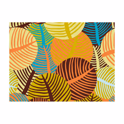 Papier peint intissé Fonds et Dessins collage: feuilles - PD13992-400-309