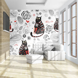 Papier peint intissé Pour enfants Chats amoureux - PD14649-400-309