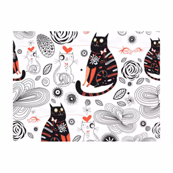 Papier peint intissé Pour enfants Chats amoureux - PD14649-400-309