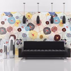 Planete Discount PD13999-350-270, Papier peint non tissé, Multicolore, Colorful, Souffle d'été, 3500 mm, 50 cm
