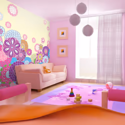 Planete Discount PD14650-200-154, Papier peint non tissé, Multicolore, Colorful, 120 g/m², Joyeuse prairie, 2000 mm