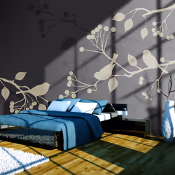 Planete Discount PD13287-350-270, Papier peint non tissé, Noir, Gris, Blanc, Gris, Blanc, Noir, 120 g/m², Little birds, 3500  ...