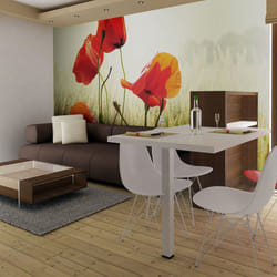 Planete Discount PD13591-200-154 papier-peint Papier peint non tissé Beige, Vert, Rouge, Blanc